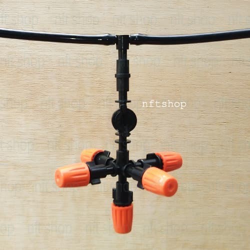 Anti Drip Five Way Sprinkler - Nozzle Misting Tee Selang 7mm