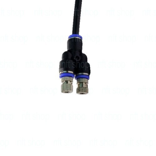 Double Misting Nozzle Kabut - Embun 0.3mm Selang PU 6mm