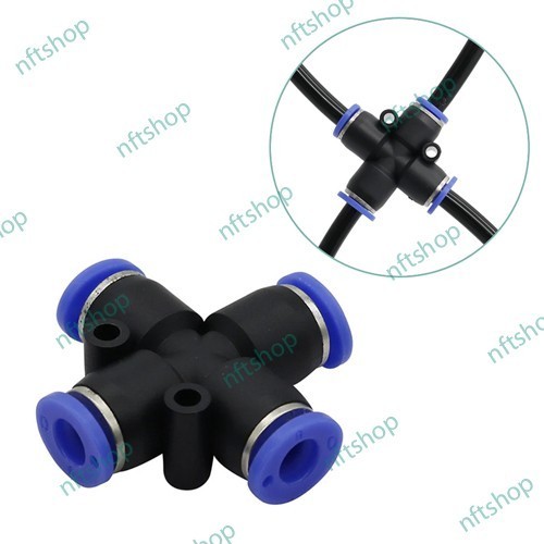 Pneumatic Slip Lock Cross PU 6mm