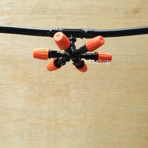 Six Way Sprinkler - Nozzle Misting Tee Selang 12mm