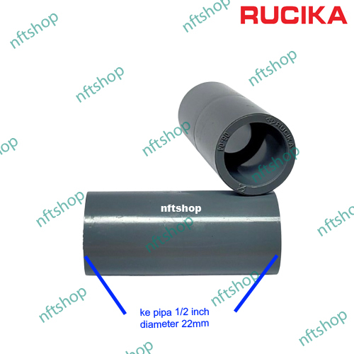 Sock Socket Sok Sambungan Pipa Polos 1/2 Inch